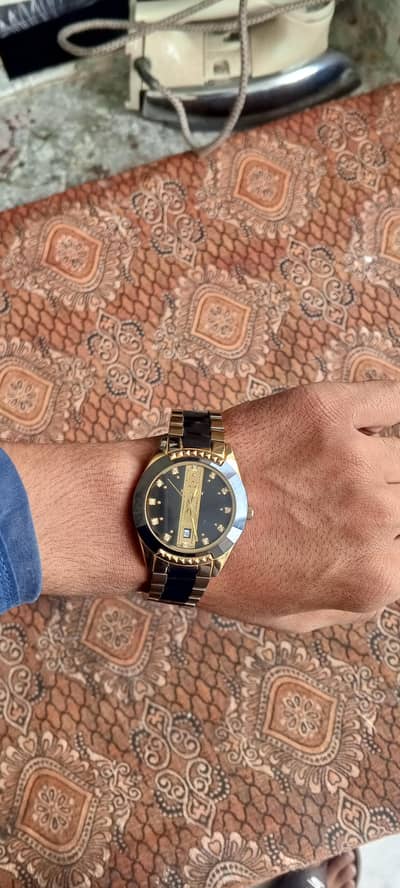 Fitron F1903G Original Japan Quartz Ceramic 18k Plated