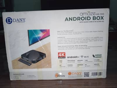 Amaze AX-100 4K Android TV Box 4GB RAM & 32GB ROM