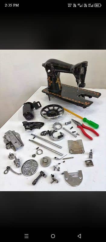 sewing machine and spare parts available