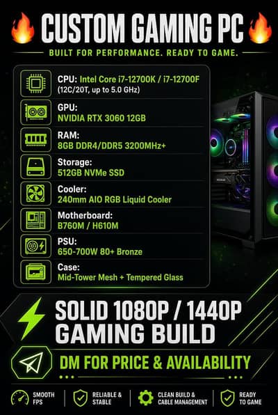 hi tech pc sets/ gamings pc and conponents for sale