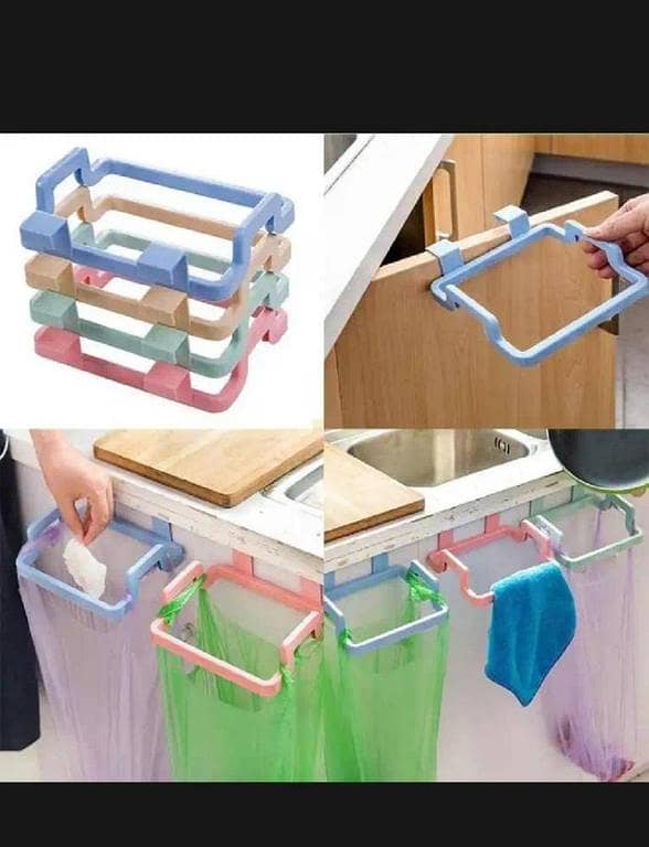 T  Garbage Bag Garbage Bag Holder Shopper Holder Shopper Bag Holder Kitchen Cabinet Door Garbage Trash Bag Plastic Bracket Towel Hanging Holder