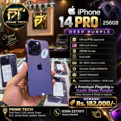iPhone 14 Pro | 256GB | Official PTA Approved | LLA Varient