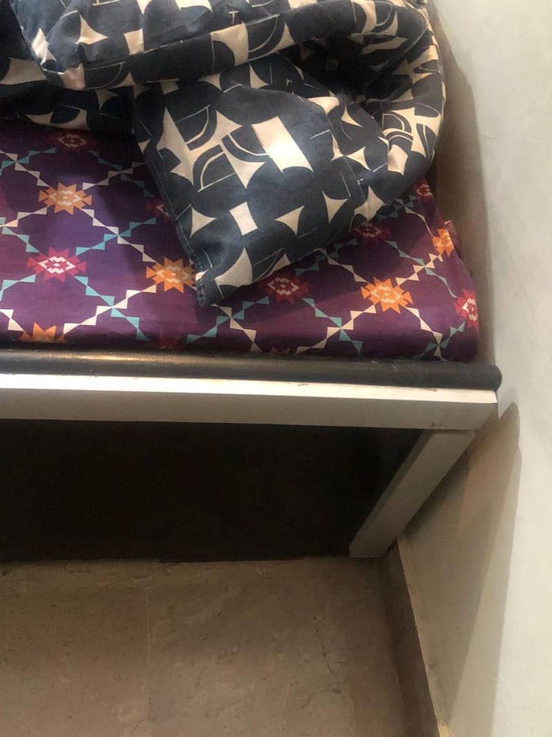 Bed with side table 12