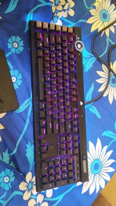 Corsair k100 RGB mechanical keyboard, cherry mx silver speed  switches