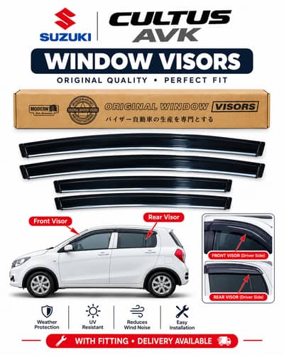 Suzuki Cultus AVK Window Visors | Original Quality | With Fitting.