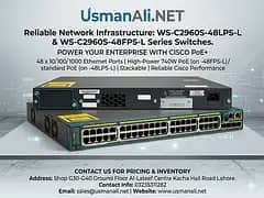 Cisco 2960S All Gigabit POE+ Switch 48Ports