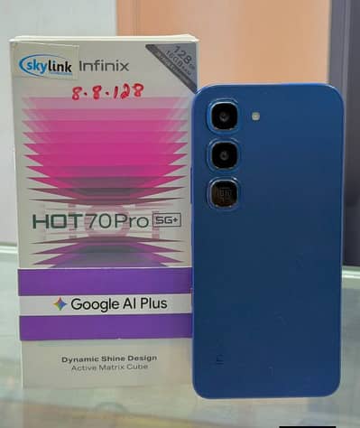 infinix Hot 70 Pro 5G 8GB 128 GB PTA approve 03491991581