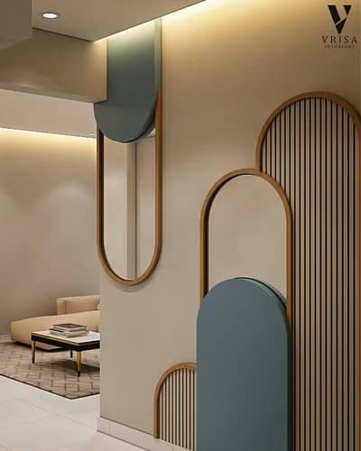 Wallpaper and 3D PVC Panels Installation