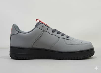 Men's Gray Sneakers with Black Sole