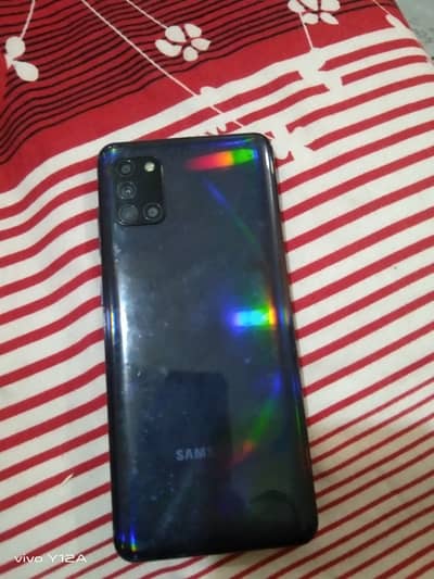 Samsung Mobile A31 with strong cover good condition good battery healt