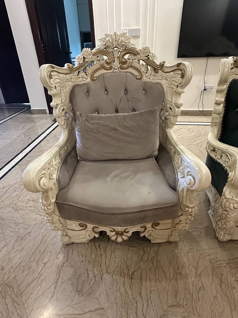 Solid wood sofa set 2