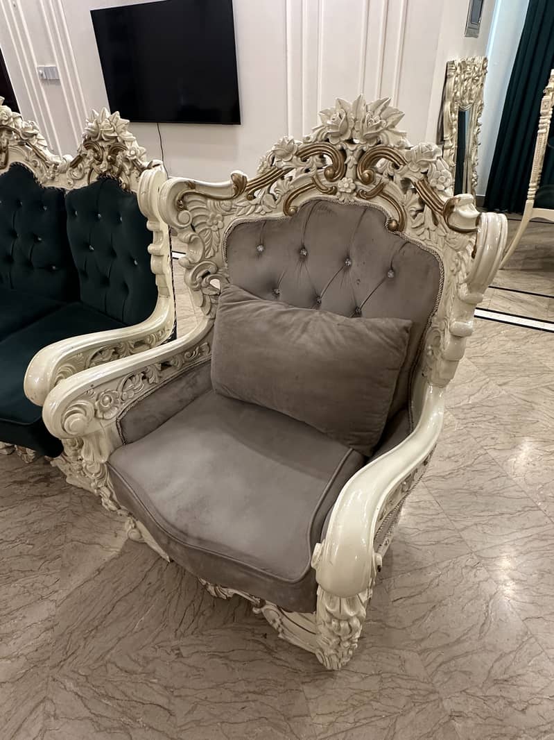 Solid wood sofa set 3
