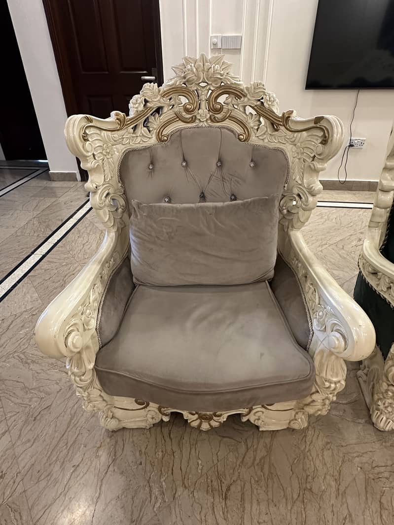 Solid wood sofa set 4