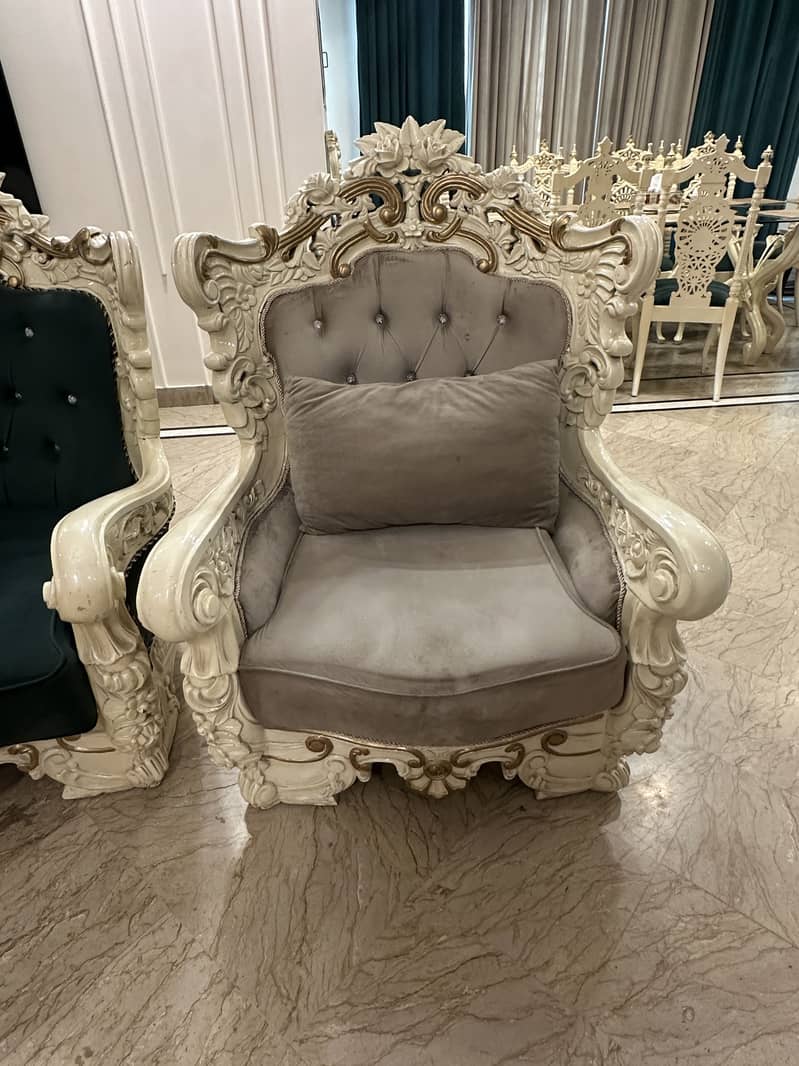 Solid wood sofa set 5