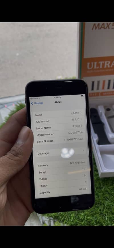 iPhone 8 64GB MDM Black 94% Battery 10/10 Waterpack