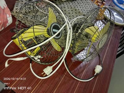 2 fans 12 volt with extra long wire