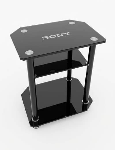 Stylish Heavy-Duty Black Glass shelf Stand for your Bedroom & Lounge