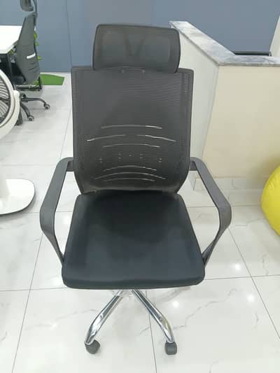 Black Ergonomic Office Chair with Headrest