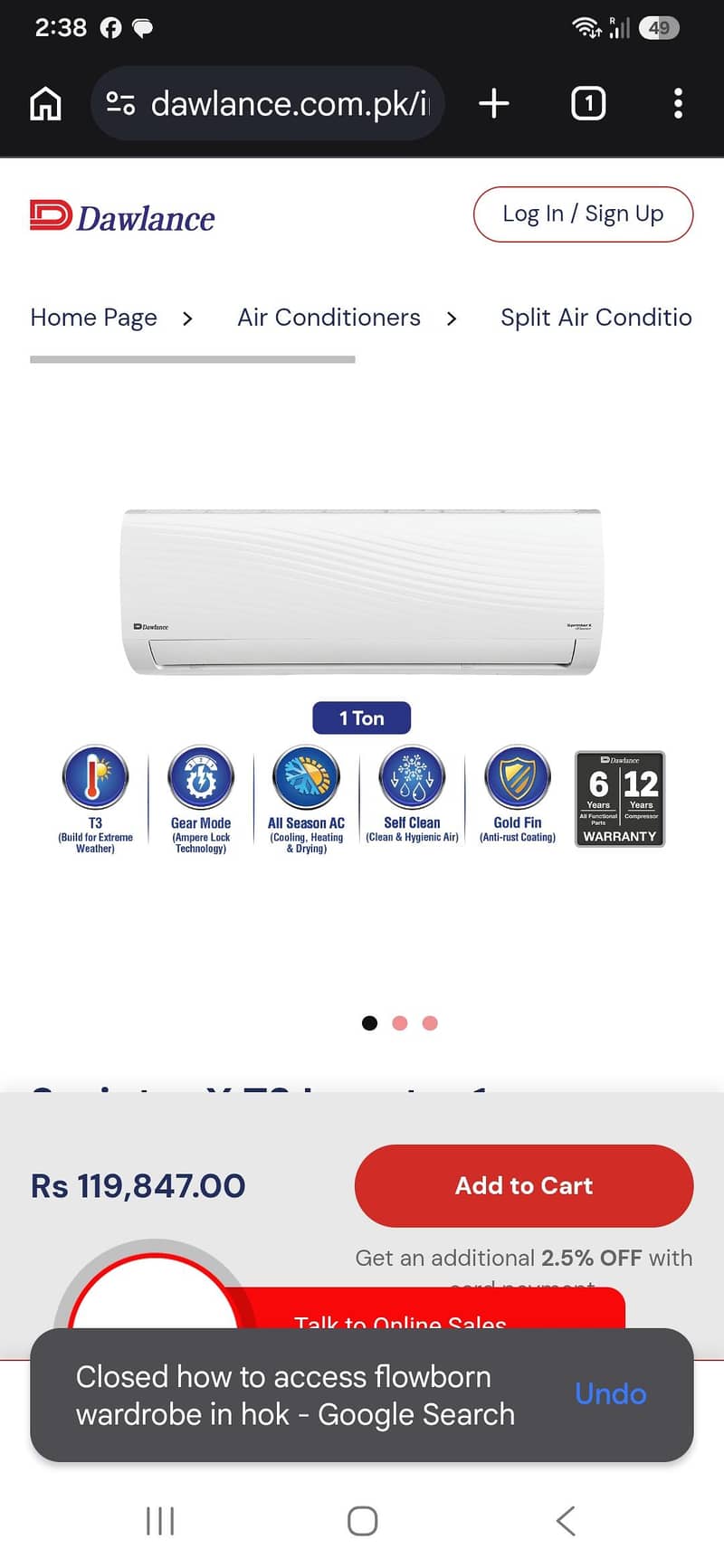 New Sprinter X inverter Split Unit 1