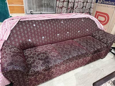 Marron 3 seater fabric sofa traditional design