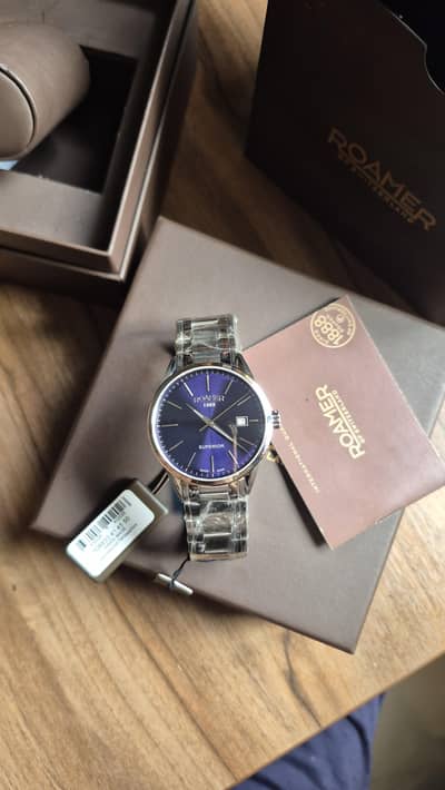 Roamer Superior 3H – Sunray Blue Dial, Sapphire crystal / (NOS) unworn
