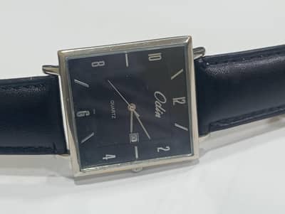 Odin quartz dress watch for men leather strap watch