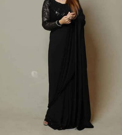 Black Chiffon Saree