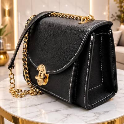 Royal Blue Luxe Chain Crossbody Bag