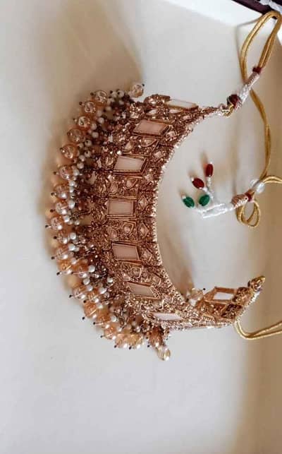 Heavy Bridal Set - Champagne Gold - Choker + Mala - Full Box