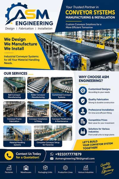 ASM ENGINEERING – Conveyor Systems Manufacturer & Installer