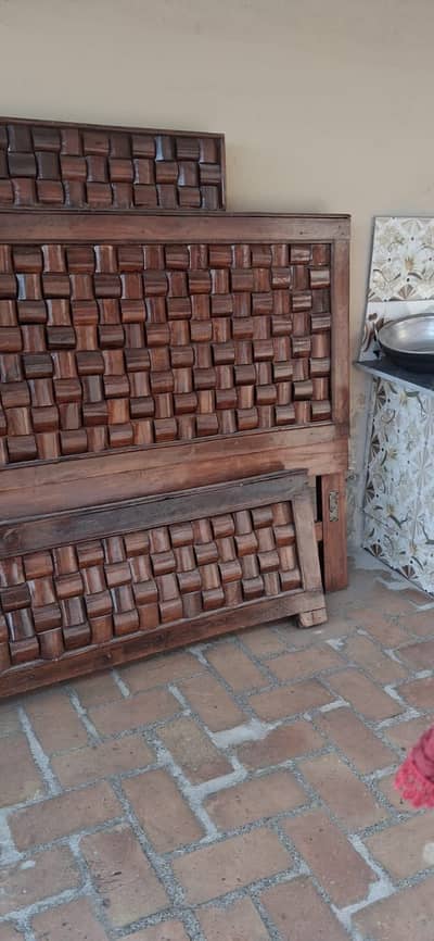 Wooden bed