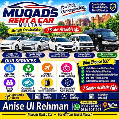 Muqads Rent a Car - Multan