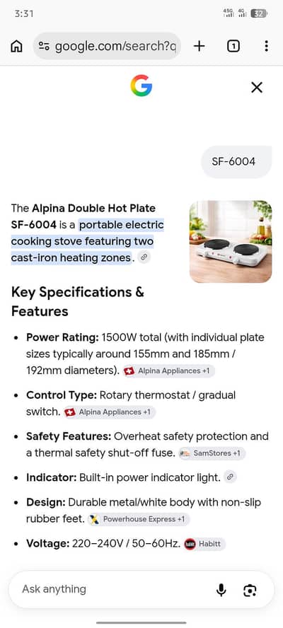 brand new unused Double Hot Plate