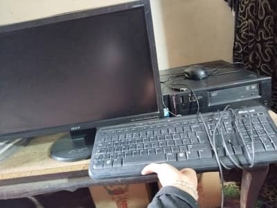 hp pro 3300 CPU box,LCD monitor, Microsoft keyboard and hp mouse