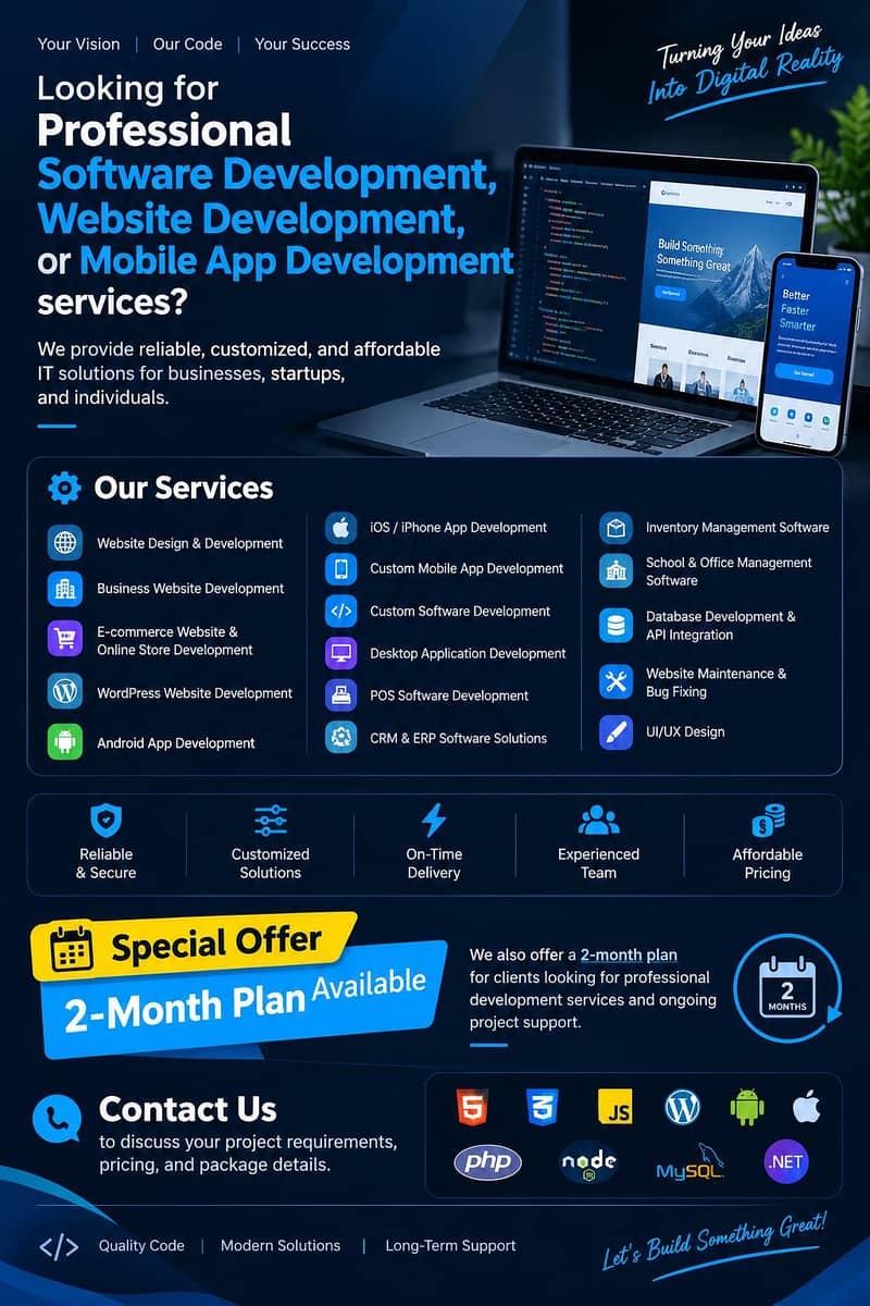 Looking for Software Development, Mobile app, website development ? 1