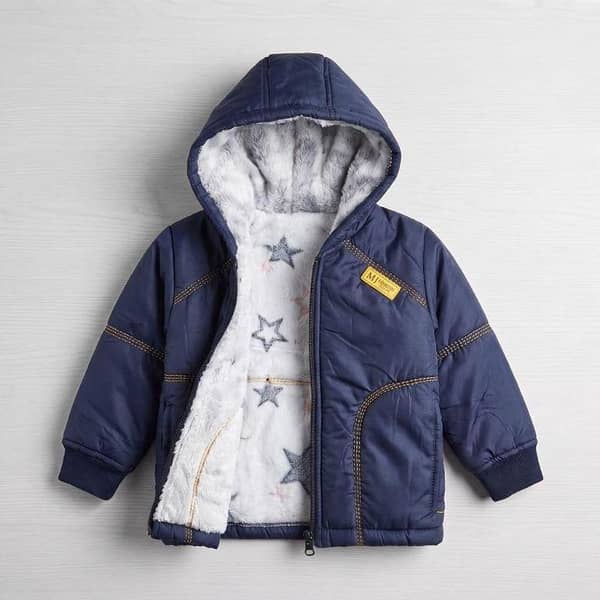 Baby Jacket for Boys & Girls | Winter Hooded | Parachute Fabric with Warm Fleece Inside | Water Resistant | Windproof | Soft & Lightweight | Newborn Baby Coat | 6 Months to 1 Year
