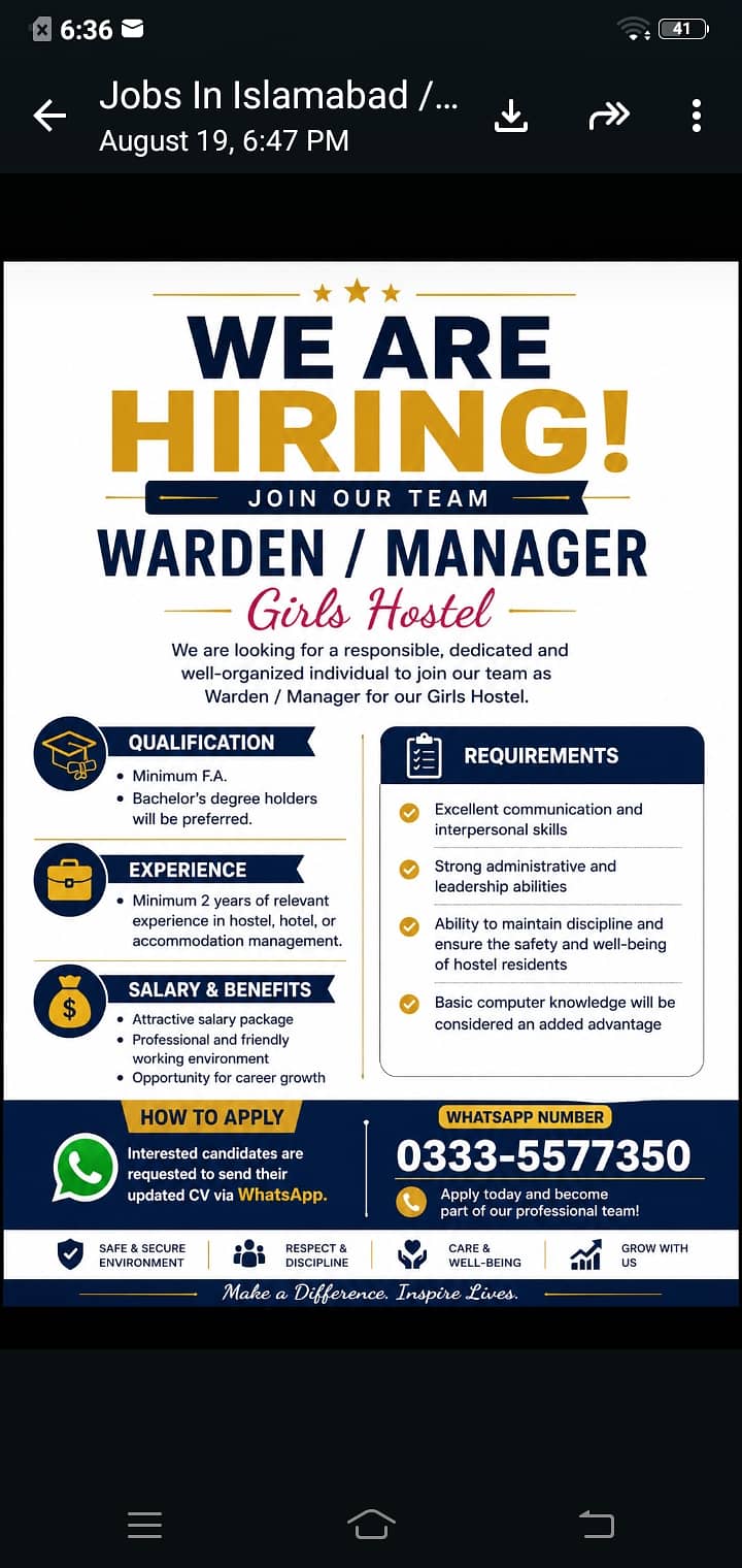 Warden / Manager 0