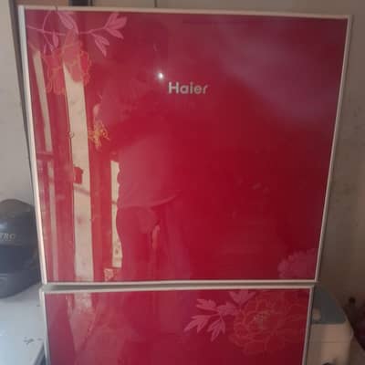 Haier fridge glass door large