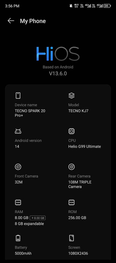 Tecno Spark 20 Pro Plus