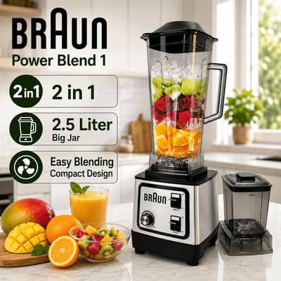 Braun Power Blend 1 - Premium 2-in-1 Blender & Grinder