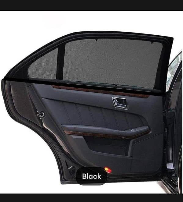 T  4Pcs Car SUV Window Sun Shade Universal Vehicle Sun Protection Window Mesh Elastic Cover