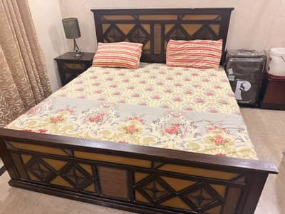 Complete Bedroom Set for Sale | Bed, 2 Side Tables, Dressing Table