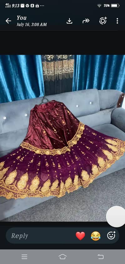 embroided lehnga for wedding event
