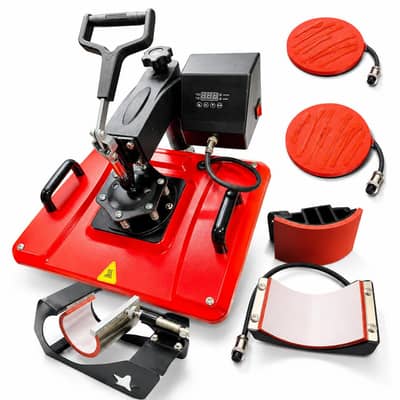 5 in 1 Heat Press Machine New Box Pack - T-Shirt Mug Plate Cap Print