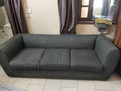 Sofa set and glass table for sale
