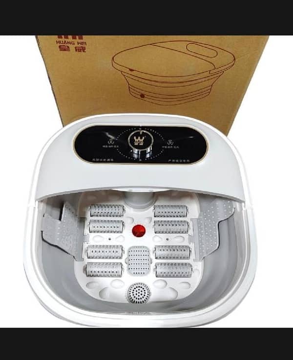 T  Lot 6 Rollers home Folding Foot Bath Tub Electric Heating Thermostatic Massage Foot Bath Spa Massager Foldable Travel Portable Foot Relaxing Massaging Tub Spa Imported