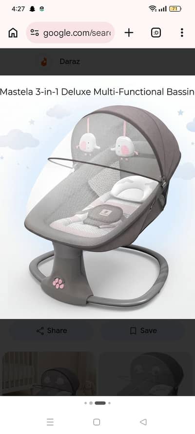 baby swing mastela 3 in 1 electric
