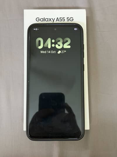 Samsung Mobile A55 5G With Box + Cable