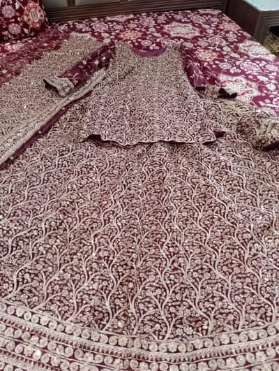 Bridal Lehnga with jewellery