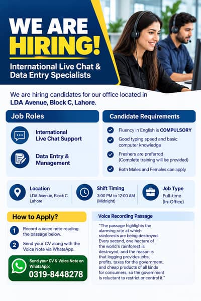International Live Chat & Data Entry Specialists